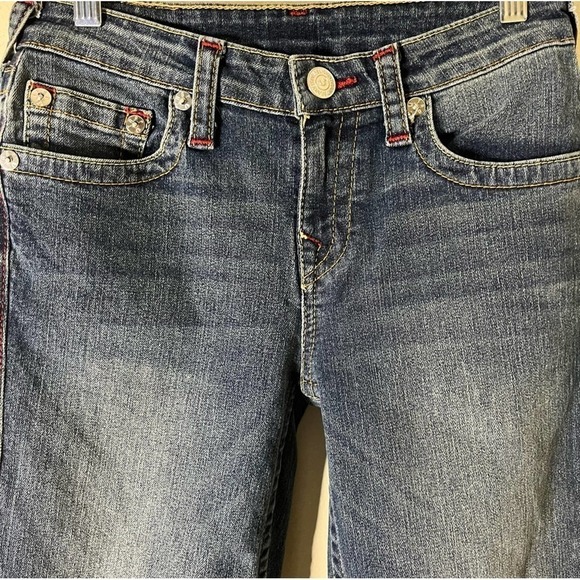 Women’s True Religion Straight Leg Blue Jeans Size 28 Style 112790 - Picture 6 of 7